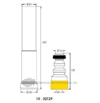 KIT SUSPENSION TRAS. VW UP (14..)