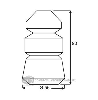 TOPES SUSPENSION DEL. FORD ESCORT (96-03) ORION (93-9