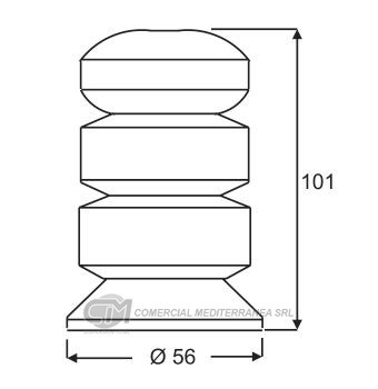TOPES SUSPENSION DEL. PEUGEOT 106 (95-03)- 205 (90-00)