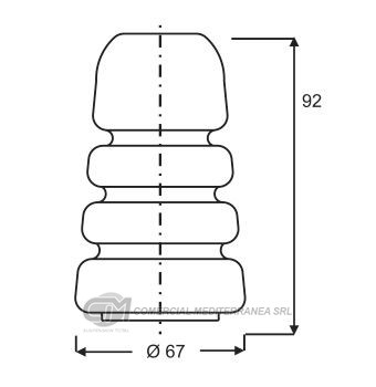 TOPES SUSPENSION DEL. CHEVROLET CORSA 2 (02-11) C/BARRA