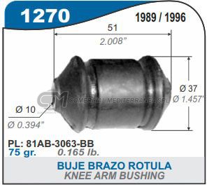 BUJES SUSPENSION FORD ESCORT.SIERRA BUJE BRAZO OSCILANTE