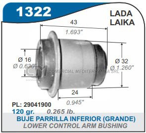 BUJES SUSPENSION LADA. LAIKA