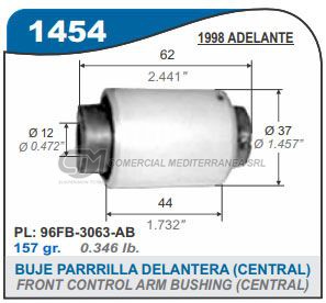 BUJES SUSPENSION FORD FIESTA 97/.. COURIER
