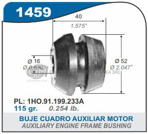BUJES SUSPENSION BUJE CUADRO AUXILIAR FORD ESCORT. ORION. VW CADDY. P