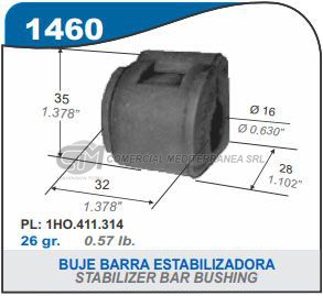 BUJES SUSPENSION VW POLO.SAVEIRO BUJE CENTRAL DE