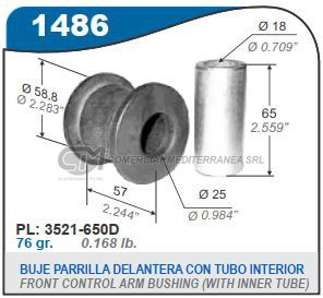 BUJE PARRILLA DELANTERA PARTE TRASERA FIAT DUCATO 