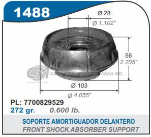 CAZOLETA SUSPENSION RENAULT CLIO II.KANGOO.SYMBOL CAZOLETA DEL. SIN RODAM.