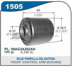 BUJE PARRILLA DELANTERA PARTE TRASERA FORD FOCUS 