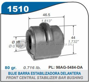 BUJE BARRA ESTABILIZADORA CENTRAL FORD FOCUS