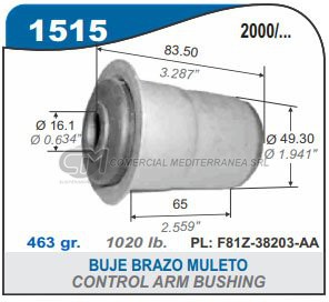 BUJE BRAZO TENSOR MULETO FORD PICK-UP F100 MODELO 2000
