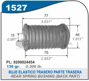 BUJE ELASTICO TRASERO PARTE TRASERA RENAULT MASTER 