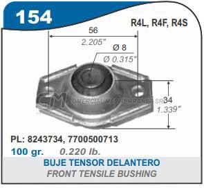 BUJES SUSPENSION RENAULT R4L.R6. R4F. R4S