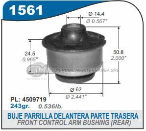 BUJE PARRILLA DELANTERA PARTE TRASERA CHRYSLER NEON 94/99