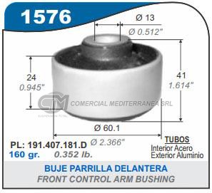 BUJE PARRILLA DELANTERA PARTE TRASERA VW NEW BEETLE