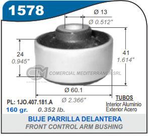 BUJE PARRILLA DELANTERA VW NEW BEETLE. NUEVO GOLF