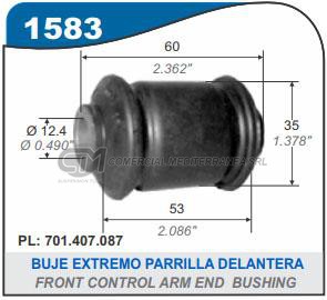BUJE PARRILLA SUPERIOR DELANTERA VW TRASPORTER