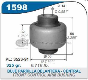BUJE PARRILLA DELANTERA PEUGEOT 307.308 