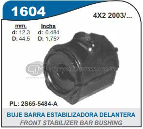 BUJE BARRA ESTABILIZADORA FORD ECOSPORT 4X2 