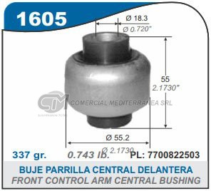 BUJE PARRILLA DELANTERA CENTRAL RENAULT LAGUNA