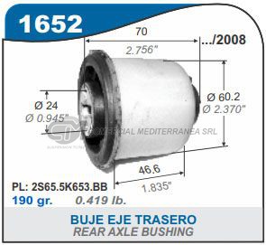 BUJES SUSPENSION FORD FIESTA. ECOSPORT 2003