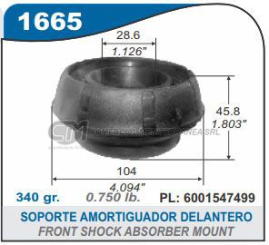 CAZOLETA SUSPENSION RENAULT LOGAN. SANDERO CAZOLETA AMORTIGUADOR 