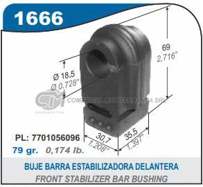 BUJE BARRA ESTABILIZADORA RENAULT MEGANE 2 