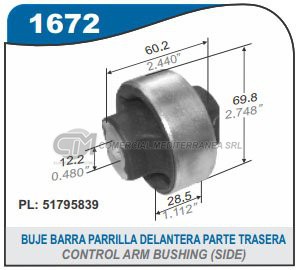 BUJE PARRILLA DELANTERA FIAT PUNTO. LINEA 
