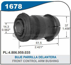 BUJE PARRILLA DELANTERA PARTE DELANTERA TOYOTA COROLLA 02.08 