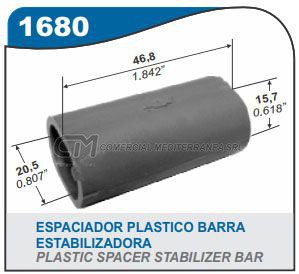 BUJE BARRA ESTABILIZADORA (ESPACIADOR) CHEVROLET CORSA CLASSIC ../98 