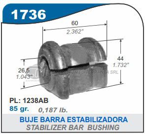 BUJE BARRA ESTABILIZADORA DELANTERA DODGE JOURNEY 08/.. 