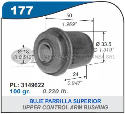 BUJES SUSPENSION RAMBLER. TORINO