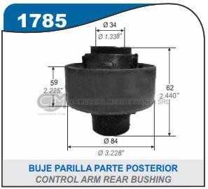 BUJE PARRILLA PARTE TRASERA TOYOTA ETIOS 13/.. 