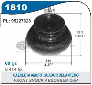 CAZOLETA SUSPENSION CHEVROLET PRISMA . ONIX . SONIC 