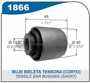 BUJE TENSOR TRASERO RECAMBIO CORTO VW VENTO 06/08 .GOLF 04/..