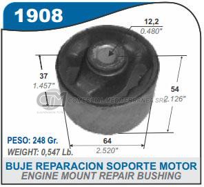 BUJES SUSPENSION NISSAN TIIDA BUJE GRANDE SOPORTE DE MOTOR  
