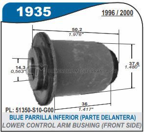 BUJE PARRILLA BRAZO INFERIOR HONDA CRV 98.01 