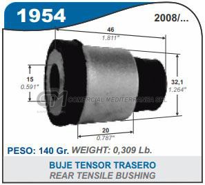 BUJE BRAZO TENSOR NISSAN TIIDA 08/.. RENAULT MEGANE II