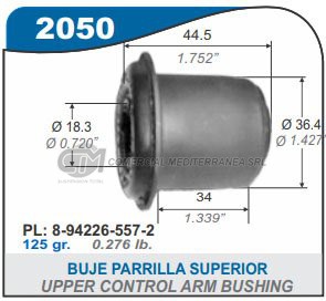BUJE PARRILLA SUPERIRO HONDA PASSPORT 4X2.ISUZU LUV4X2