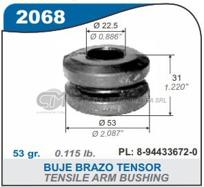 BUJES SUSPENSION HONDA PASSPORT 4X4. 4X2.ISUZU LUV 4X4. 4