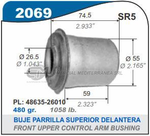 BUJES SUSPENSION TOYOTA HILUX 4X4 SR5