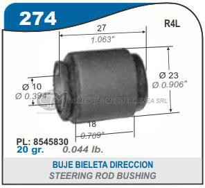 BUJES SUSPENSION RENAULT 4L BUJE BIELETA EXTREMO DE DIRECCION