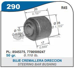 BUJE BARRA ESTABILIZADORA RENAULT R12.R4S. R6