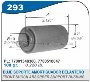 BUJES SUSPENSION RENAULT R12. R18. FUEGO