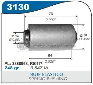BUJES SUSPENSION CHEVROLET BLAZER. S10. C10. D20. SILVERADO