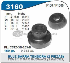 BUJES SUSPENSION FORD RANGER. F100. F1000. F350