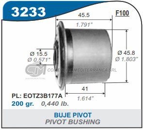 BUJE PIVOT REDONDEADOFORD RANGER. F100