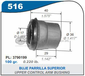 BUJE PARRILLA DELANTERA CHEVROLET 400