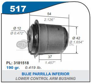 BUJE PARRILLA INFERIOR CHEVROLET 400