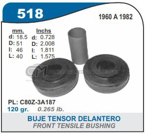 BUJES SUSPENSION DODGE VALIANT. FORD FALCON.CHEVROLET 400