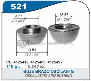 BUJES SUSPENSION BUJE TENSOE FIAT 125 .1500 .1600 CONJUNTO BUJE TENSO